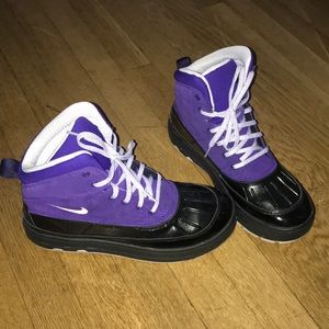 Purple and black boot speakers